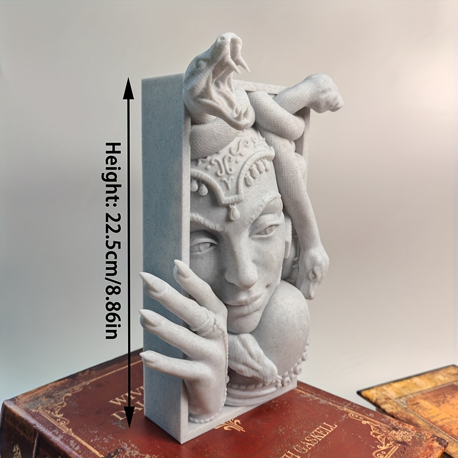 Medusa Bookends Gothic Greek Mythology Statues - Image 4