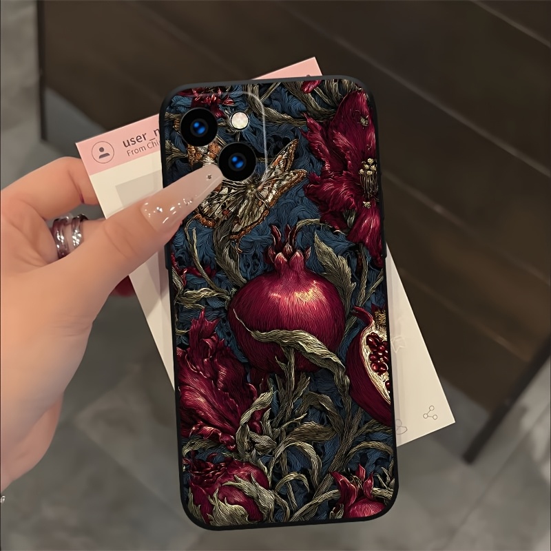Luxe Vintage Pomegranate Durable Dark Phone Case - Image 6