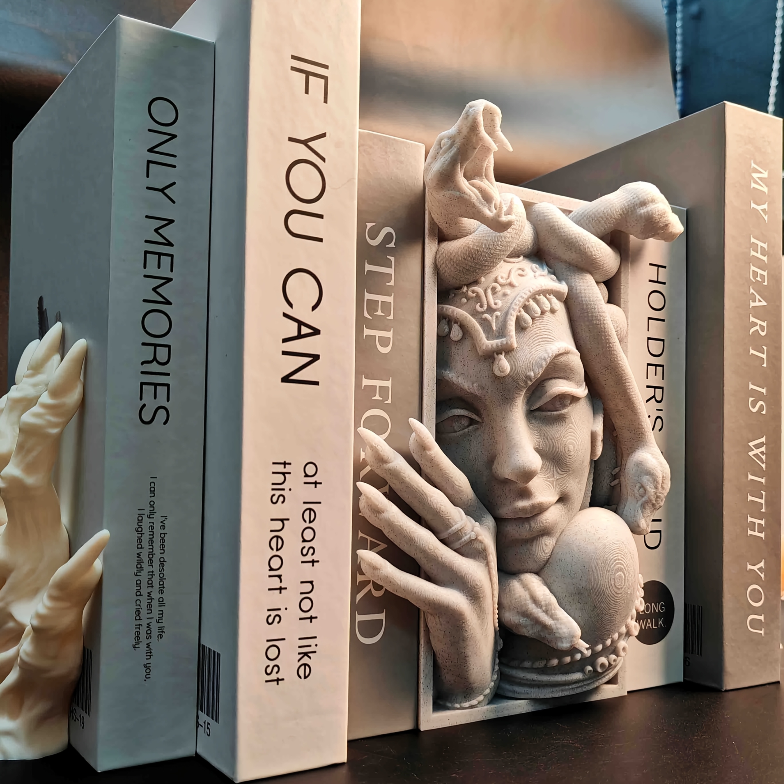 Medusa Bookends Gothic Greek Mythology Statues - Image 5