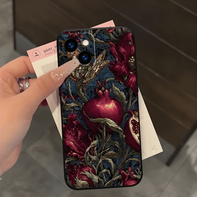 Luxe Vintage Pomegranate Durable Dark Phone Case - Image 7