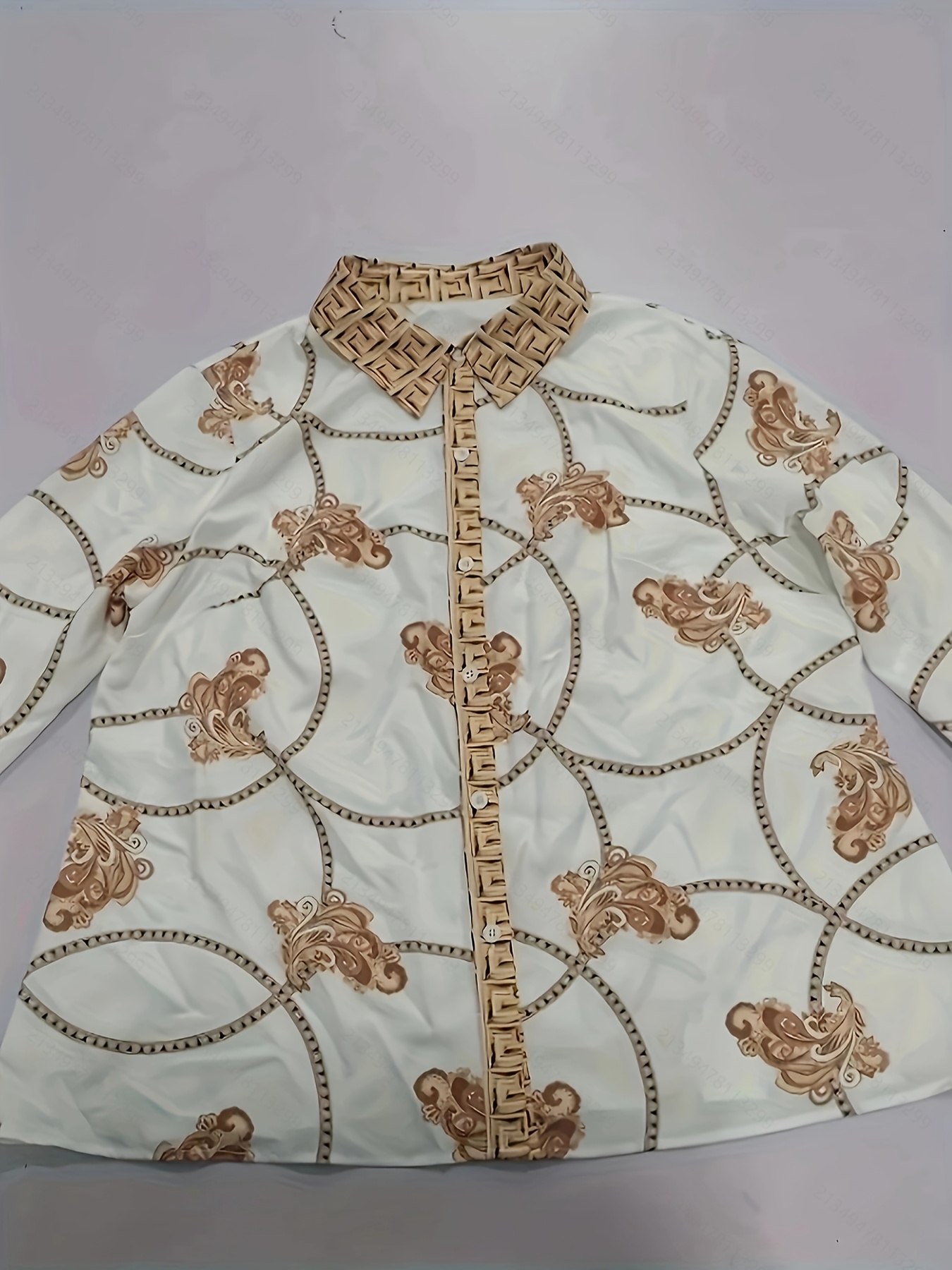 Classic Collar Button- Shirt - Elegant Long Sleeve Blouse - Image 6