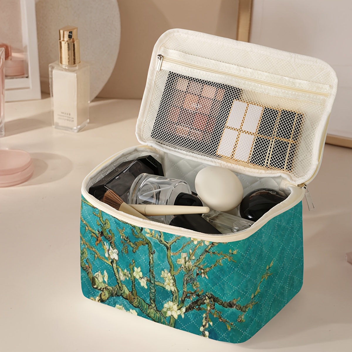 Multipurpose Floral pattern printed makeup bag - Image 4