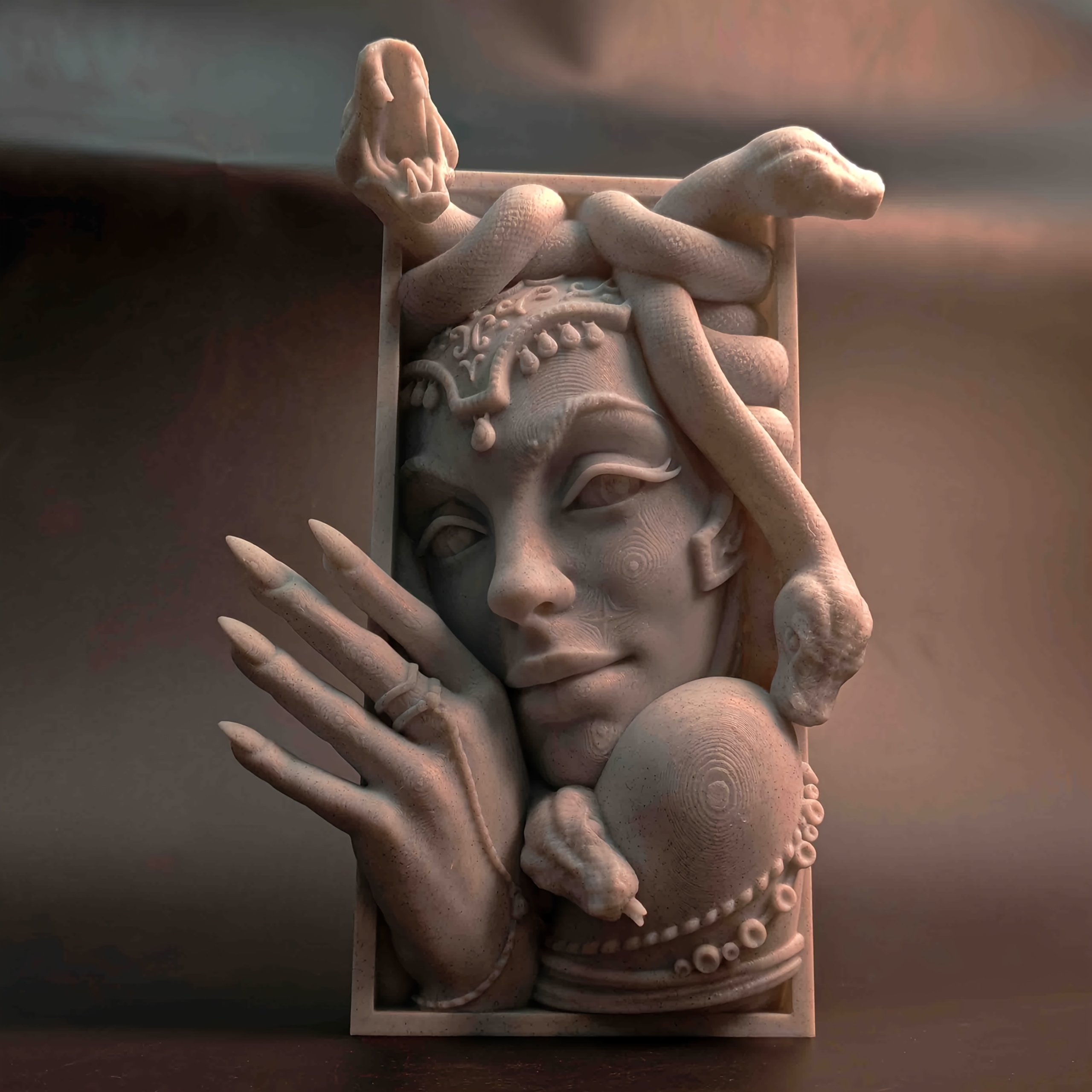 Medusa Bookends Gothic Greek Mythology Statues - Image 9