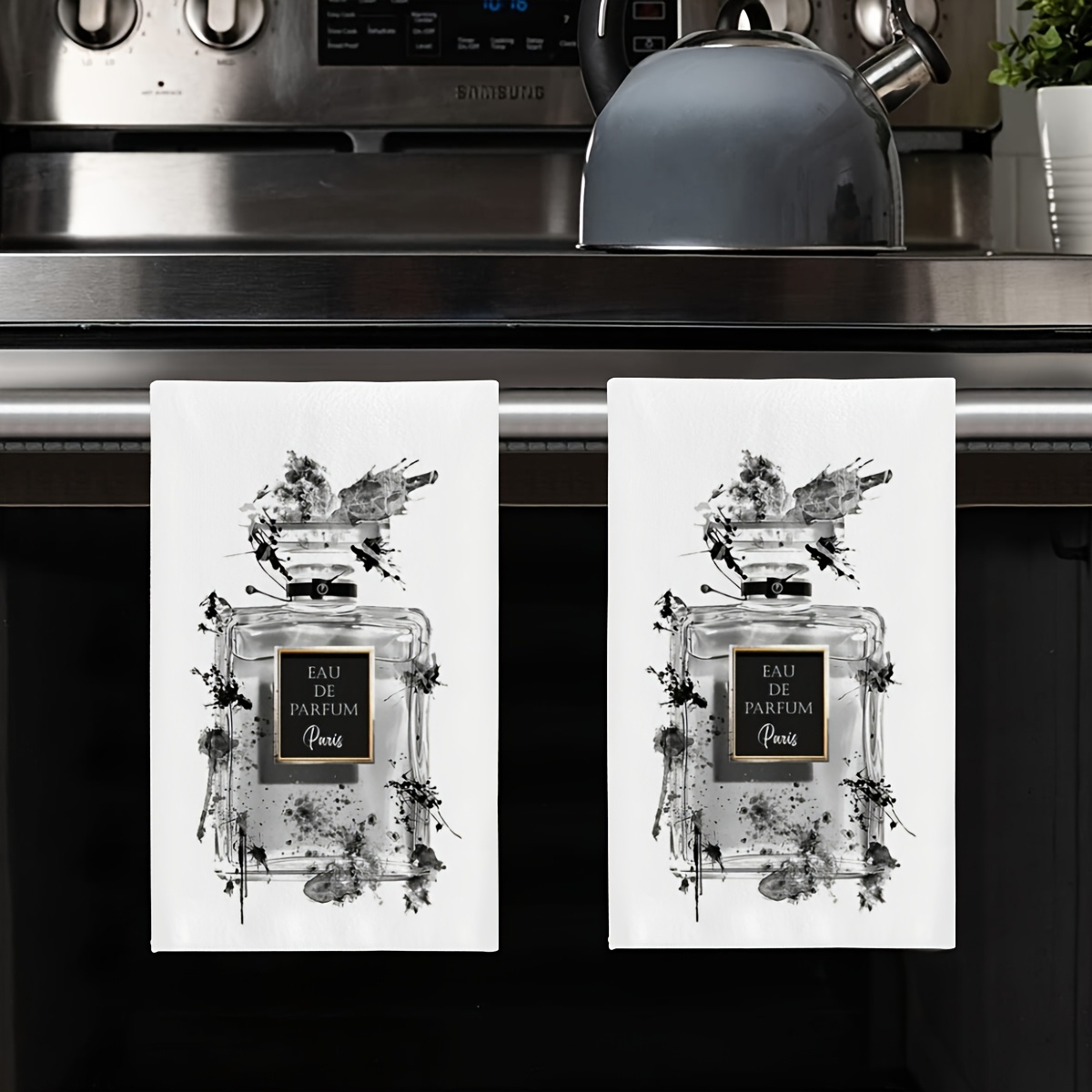 2pcs Floral Bathroom Multipurpose Guest Towels - Image 2