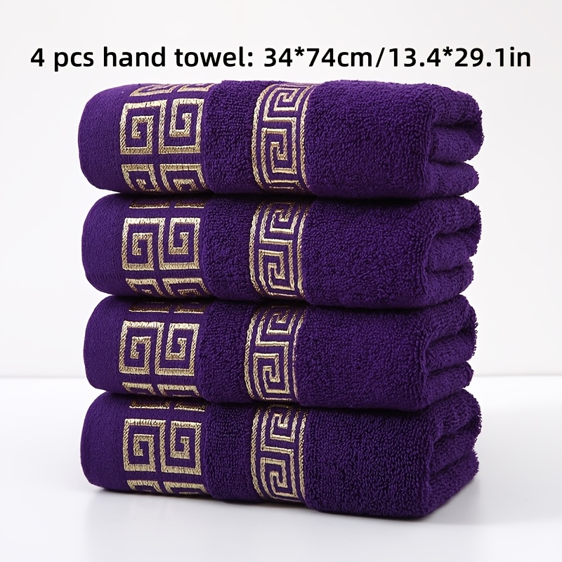 4pcs 100% Cotton Hand Towel Premium Quality, Ultra-Soft and Skin-Friendly Set - Image 9