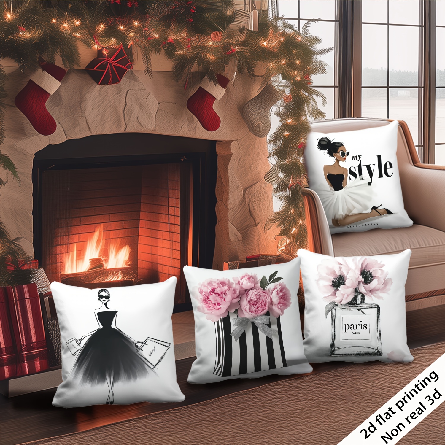 4pcs Set | Fashionable Light Luxury Style, Cushion Covers - Image 4