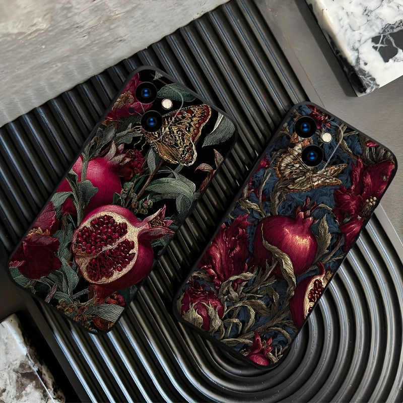 Luxe Vintage Pomegranate Durable Dark Phone Case - Image 2