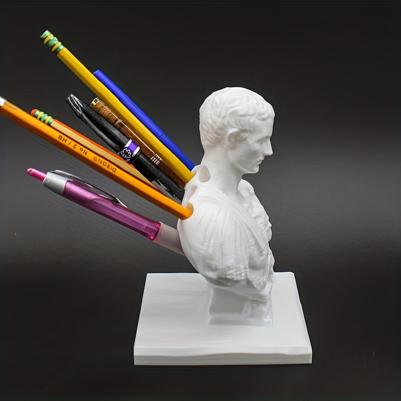 Multipurpose Julius Caesar Desk Pen Holder