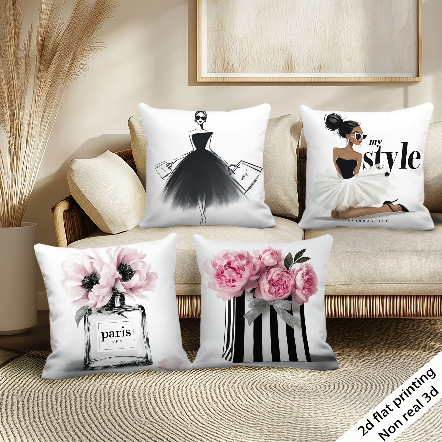 4pcs Set | Fashionable Light Luxury Style, Cushion Covers - Image 3