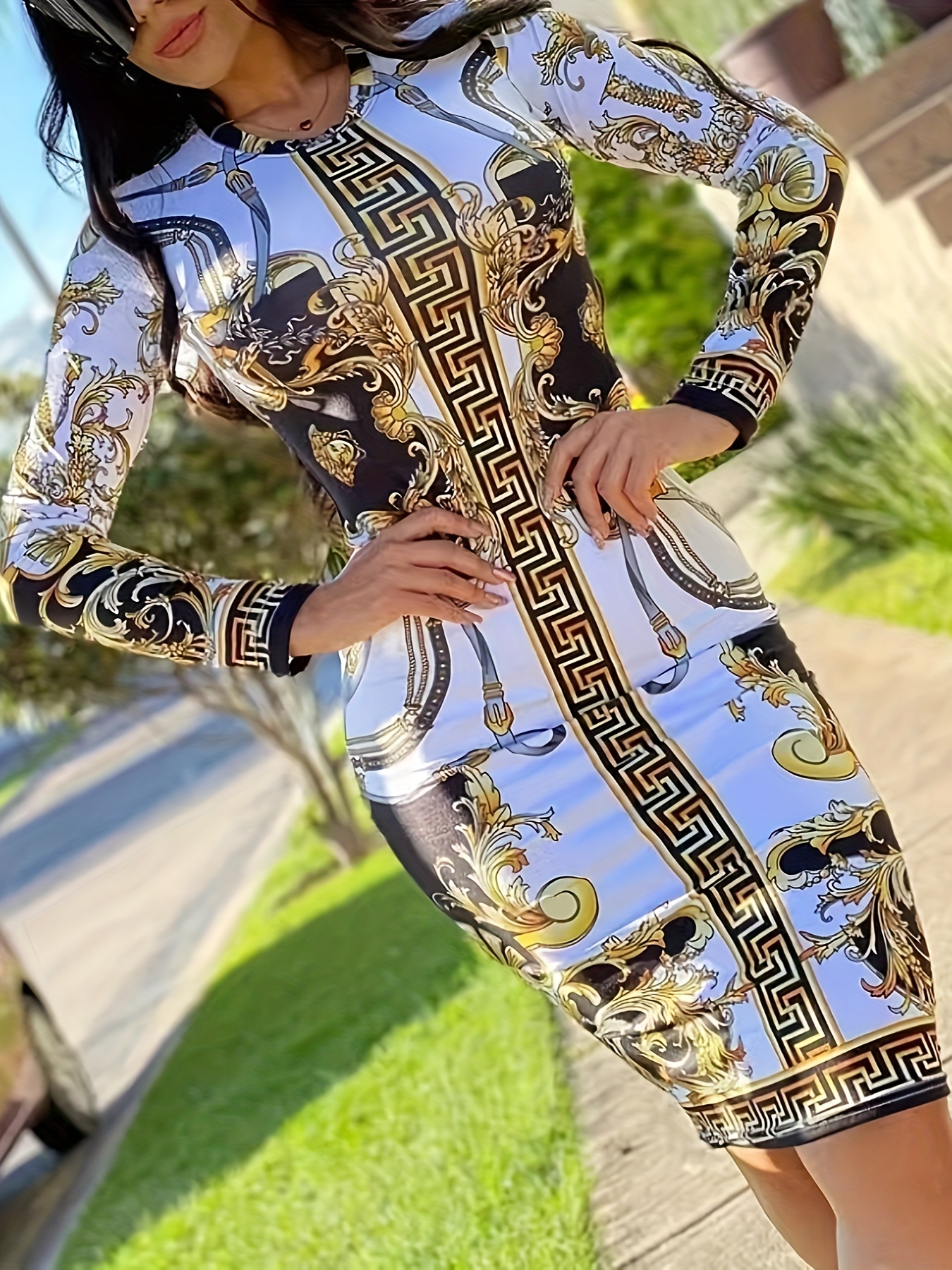 Baroque Printed Dress