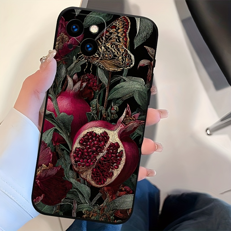Luxe Vintage Pomegranate Durable Dark Phone Case - Image 5