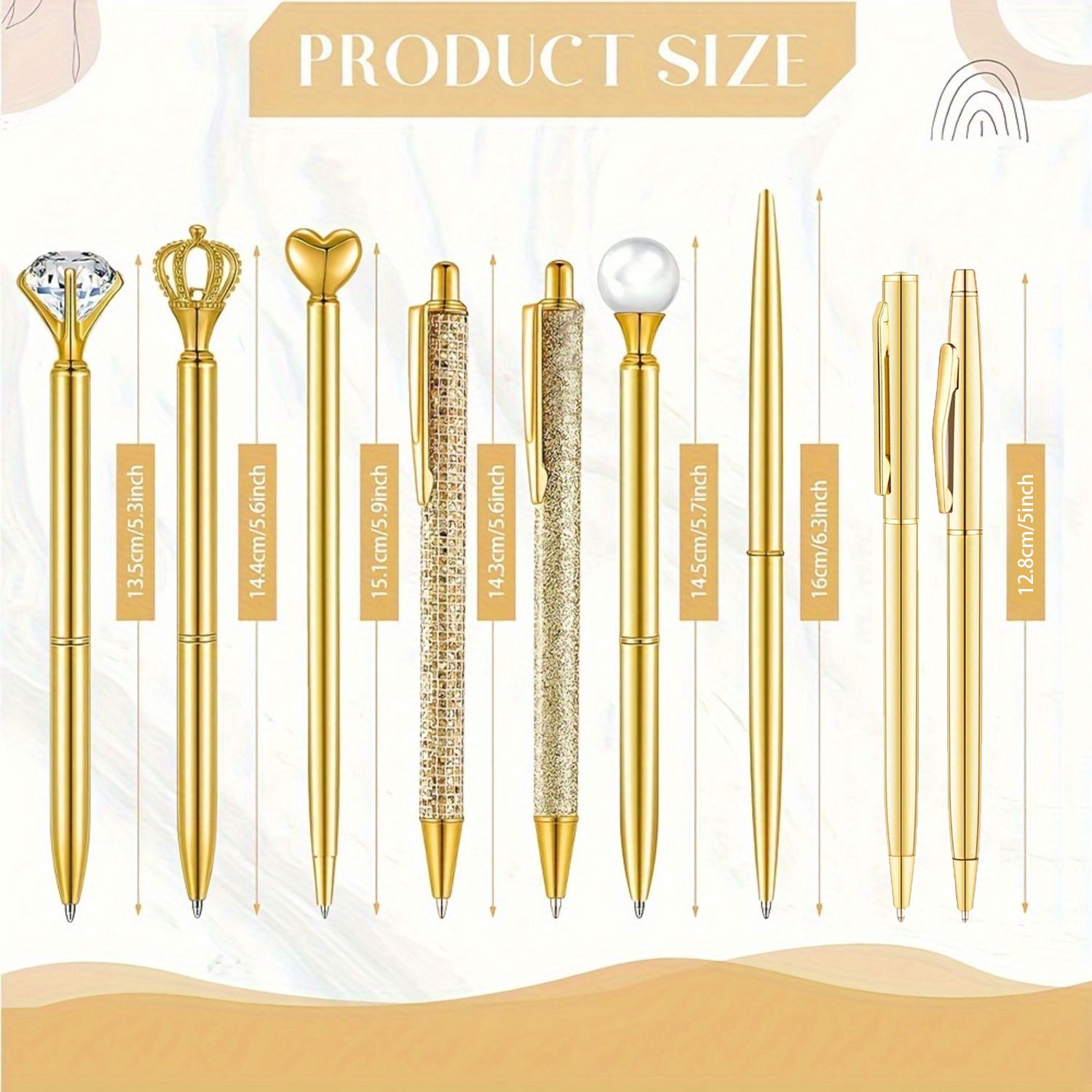 9pcs fancy Golden Signature Pe - Image 6