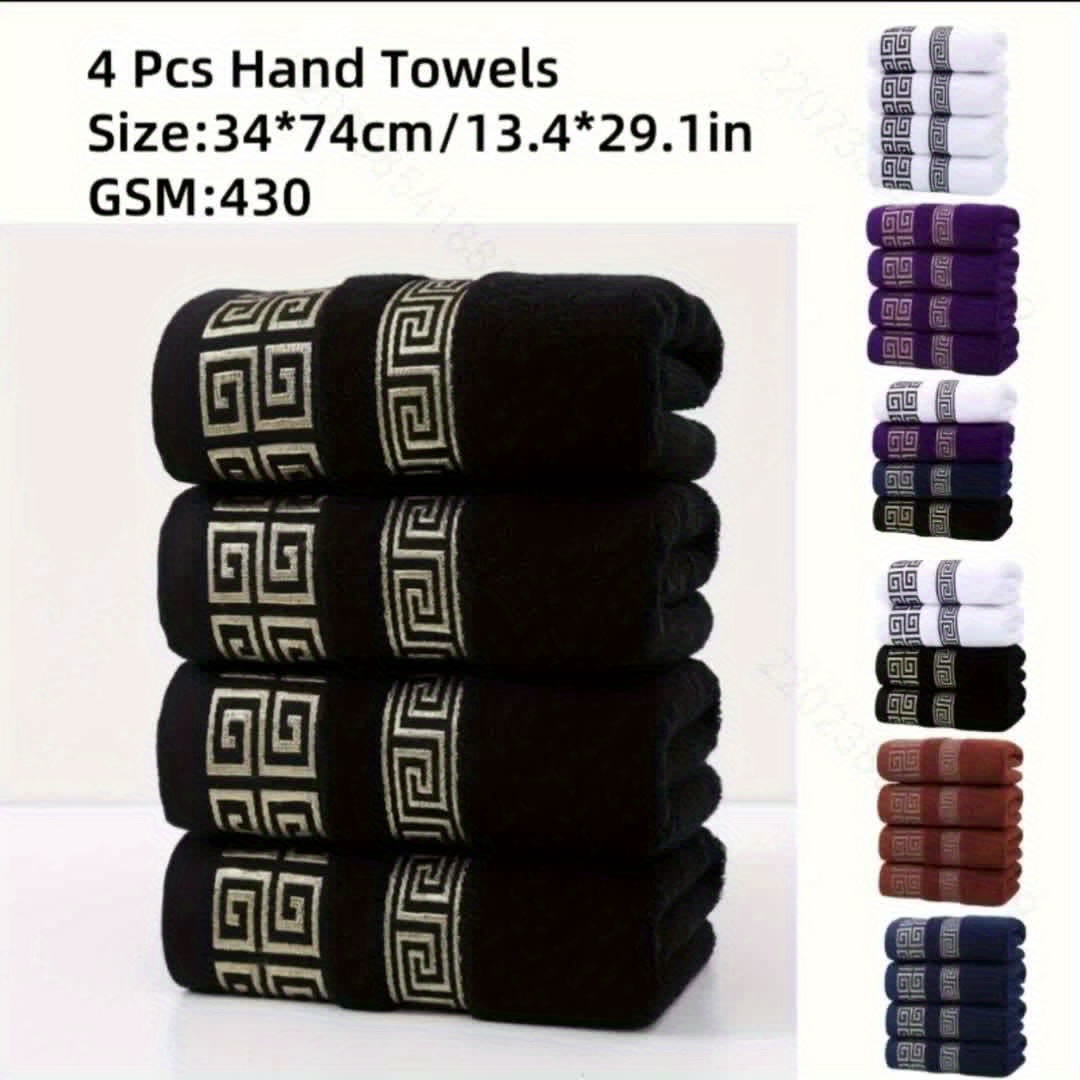 4pcs 100% Cotton Hand Towel Premium Quality, Ultra-Soft and Skin-Friendly Set - Image 16