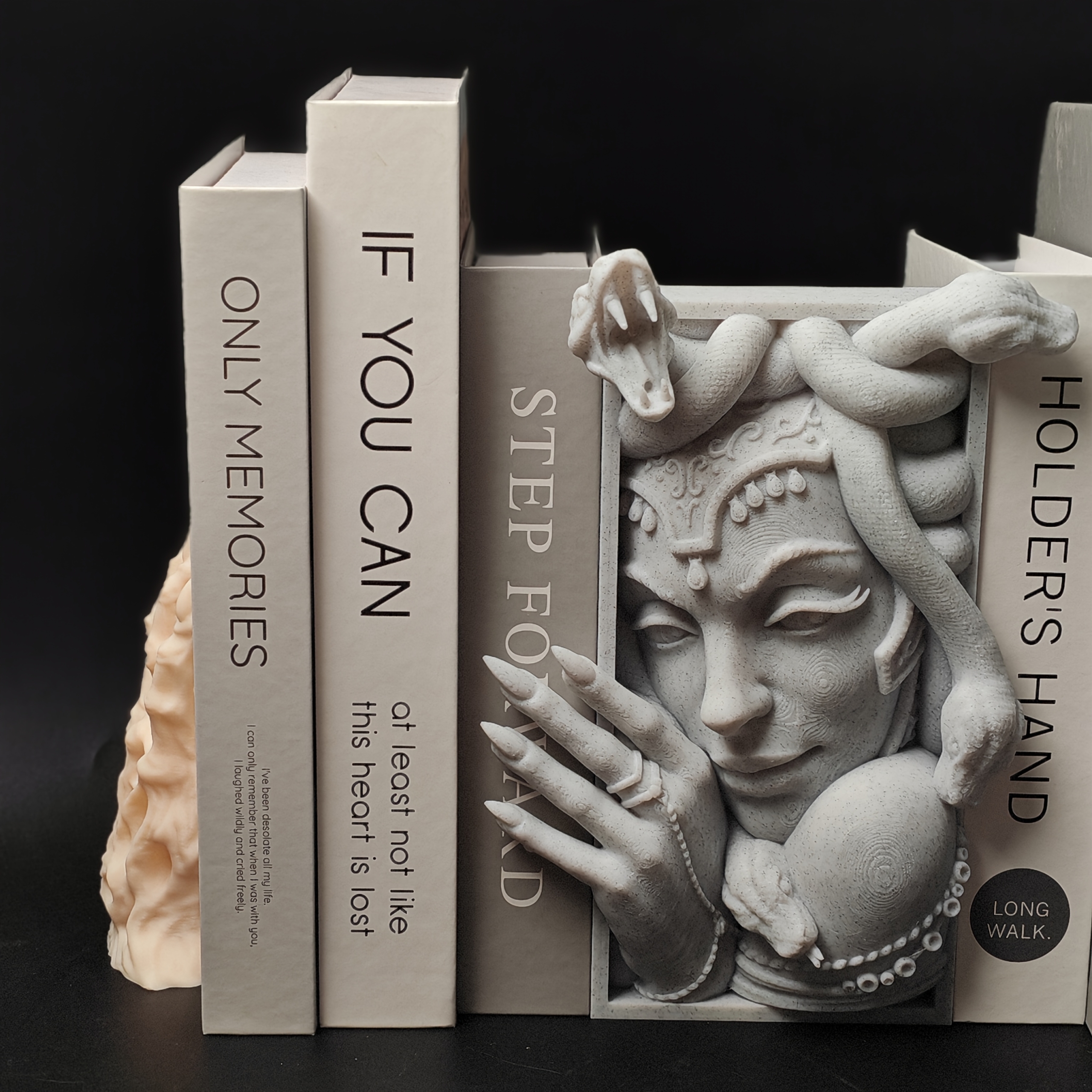 Medusa Bookends Gothic Greek Mythology Statues - Image 3