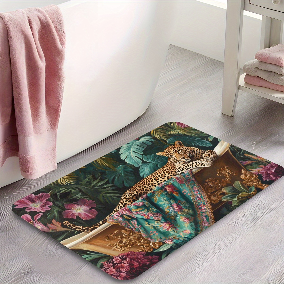 Lavish Luxury Leopard Print Bathtub Bath Mat - Image 2