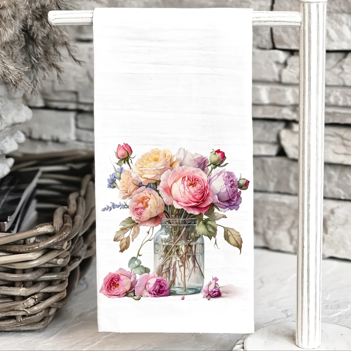 2pcs Floral Bathroom Multipurpose Guest Towels - Image 8